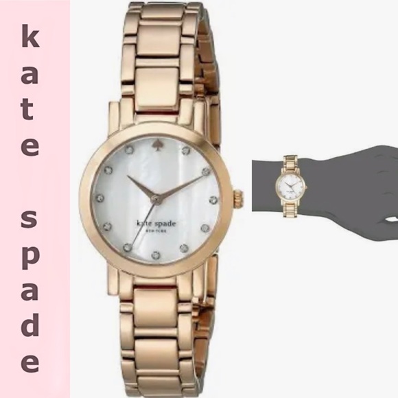Kate Spade Gramercy Gold Tone Stainless Steel Crystal Accented Watch - Picture 9 of 16